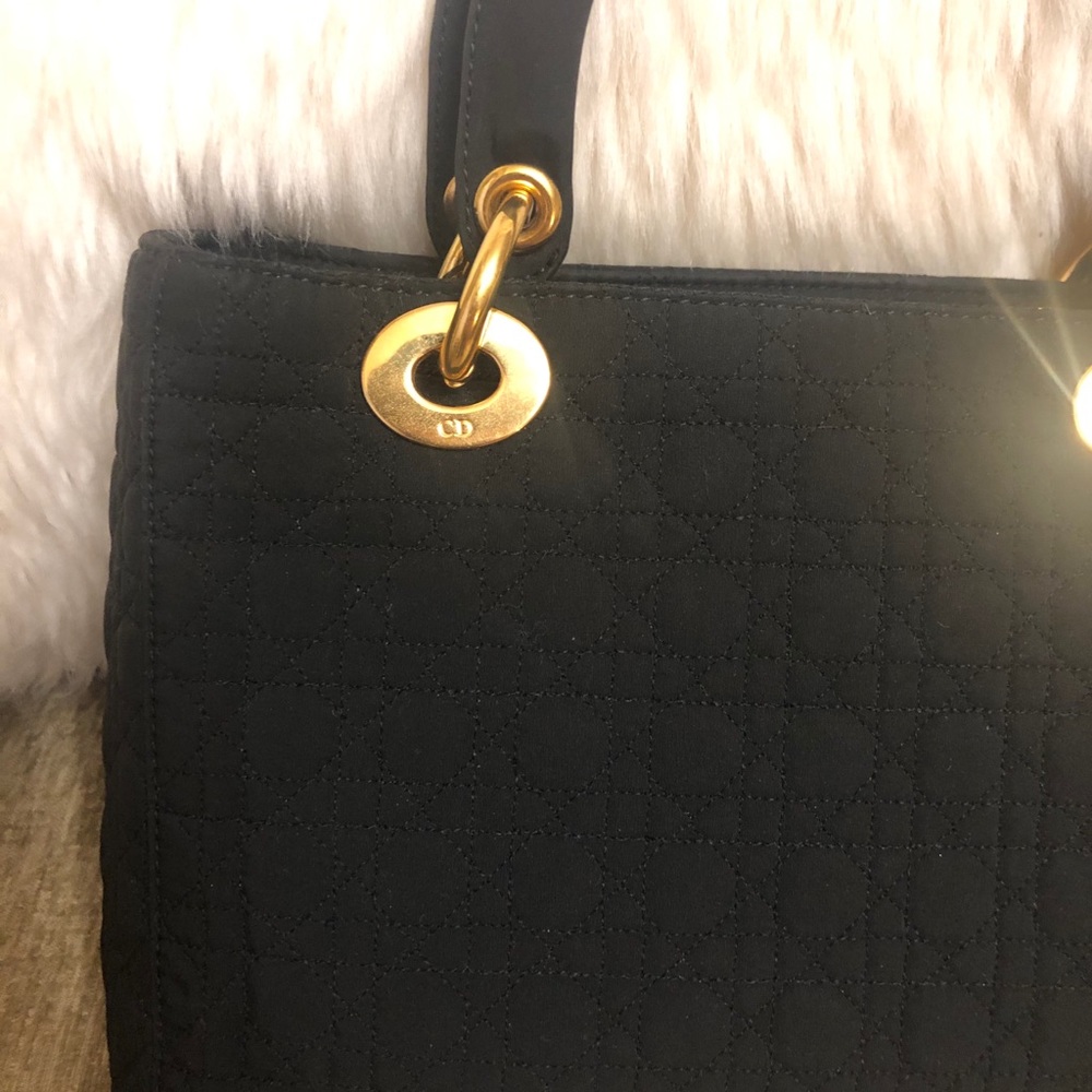 SOLD-Authentic Lady Dior Nylon Cannage bag - Picture 3 of 12